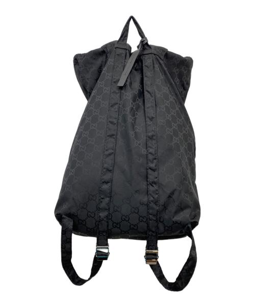 GUCCI（グッチ）GUCCI (グッチ) GG ナイロンリュック ベアチャーム ブラックの古着・服飾アイテム