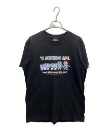 A BATHING APE（アベイシングエイプ）の古着「プリントTシャツ」｜ネイビー