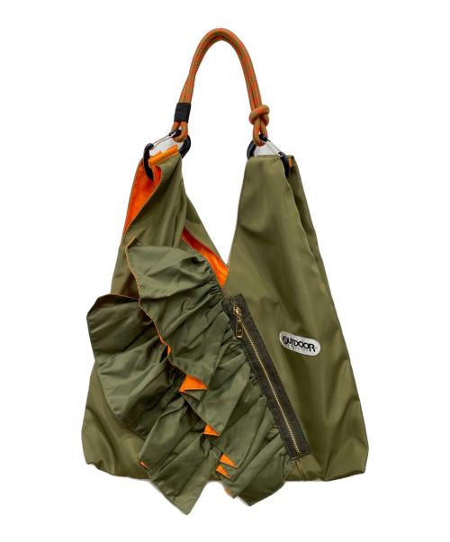 OUTDOOR（アウトドア）OUTDOOR (アウトドア) Risley (リズレー) トライアングルフリルBAG カーキの古着・服飾アイテム