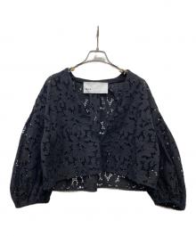 ticca（ティッカ）の古着「フラワーレースジャケット」｜ブラック