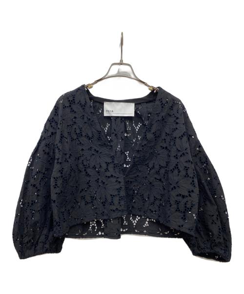 ticca（ティッカ）ticca (ティッカ) フラワーレースジャケット ブラック サイズ:FREEの古着・服飾アイテム