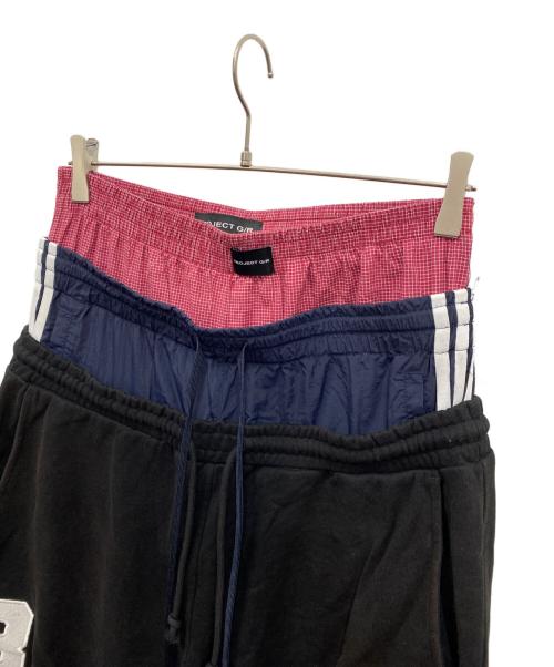 PROJECT G/R（プロジェクト ジーアール）PROJECT G/R (プロジェクト ジーアール) 3 Layered Sweatpants ブラック サイズ:Sの古着・服飾アイテム