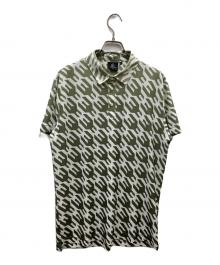 1piu1uguale3（ウノピュウノウグァーレトレ）の古着「HOUNDTOOTH S/S POLO」｜グリーン×ホワイト