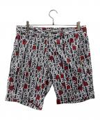 1piu1uguale3ウノピュウノウグァーレトレ）の古着「GOLF SHORT PANTS」｜グレー×ホワイト