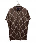1piu1uguale3ウノピュウノウグァーレトレ）の古着「113 GOLF S/S POLO ARGYLE LOGO × HIROKUNI TOGA Vol.13」｜ブラウン