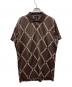 1piu1uguale3（ウノピュウノウグァーレトレ）の古着「113 GOLF S/S POLO ARGYLE LOGO × HIROKUNI TOGA Vol.13」｜ブラウン