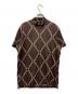 1piu1uguale3（ウノピュウノウグァーレトレ）の古着「GOLF S/S MOCK NECK ARGYLE LOGO 1piu1uguale3」｜ブラウン