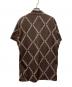1piu1uguale3 (ウノピュウノウグァーレトレ) GOLF S/S MOCK NECK ARGYLE LOGO 1piu1uguale3 ブラウン サイズ:4：8000円