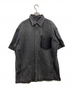 1piu1uguale3ウノピュウノウグァーレトレ）の古着「S/S DENIM BIG SHIRTS」｜グレー