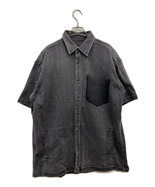 1piu1uguale3（ウノピュウノウグァーレトレ）1piu1uguale3 (ウノピュウノウグァーレトレ) S/S DENIM BIG SHIRTS グレー サイズ:6の古着・服飾アイテム