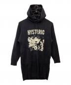 Hysteric Glamourヒステリックグラマー）の古着「FLOWER TRAVELINGジャガードパーカーワンピース」｜ブラック