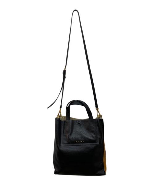 MARNI（マルニ）MARNI (マルニ) MUSEO SOFT SMALL SHOLDER BAG ブラック×ブラウンの古着・服飾アイテム