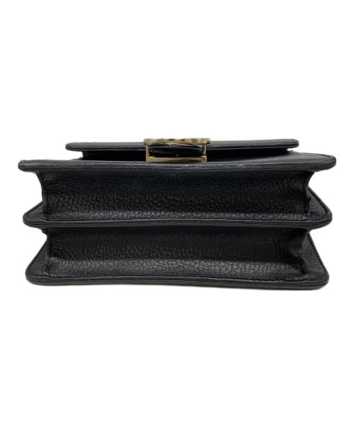 GUCCI（グッチ）GUCCI (グッチ) インターロッキングG チェーンショルダーバッグ ブラックの古着・服飾アイテム