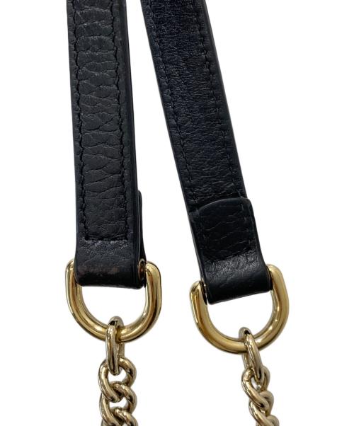 GUCCI（グッチ）GUCCI (グッチ) インターロッキングG チェーンショルダーバッグ ブラックの古着・服飾アイテム