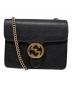 GUCCI（グッチ）の古着「インターロッキングG チェーンショルダーバッグ」｜ブラック
