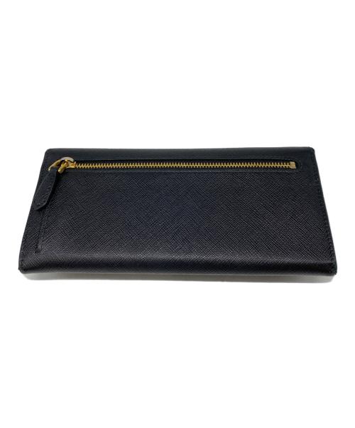 PRADA（プラダ）PRADA (プラダ) サフィアーノ フィオッコ リボン長財布 ブラックの古着・服飾アイテム