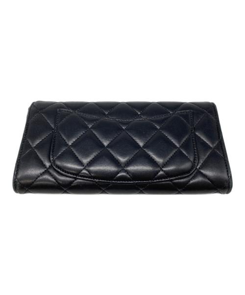 CHANEL（シャネル）CHANEL (シャネル) クラシックロングフラップウォレット ブラックの古着・服飾アイテム