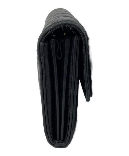 CHANEL（シャネル）CHANEL (シャネル) クラシックロングフラップウォレット ブラックの古着・服飾アイテム