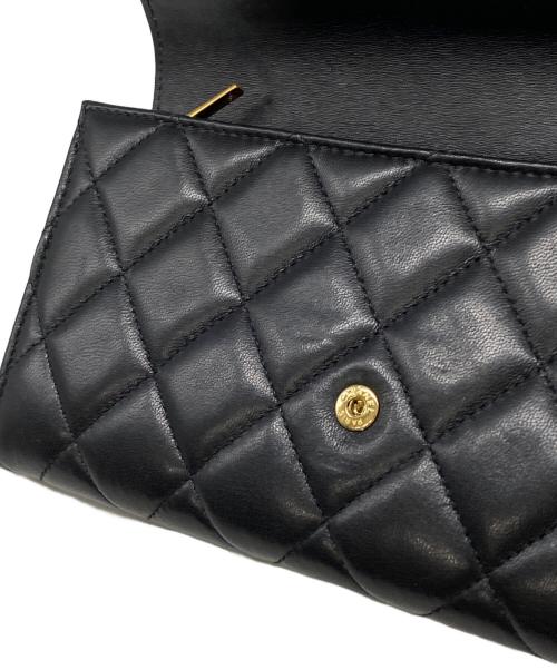 CHANEL（シャネル）CHANEL (シャネル) クラシックロングフラップウォレット ブラックの古着・服飾アイテム