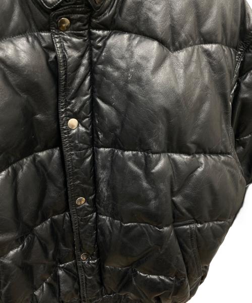 JACKERS（ジャッカーズ）JACKERS (ジャッカーズ) レザーダウンジャケット ブラック サイズ:Mの古着・服飾アイテム