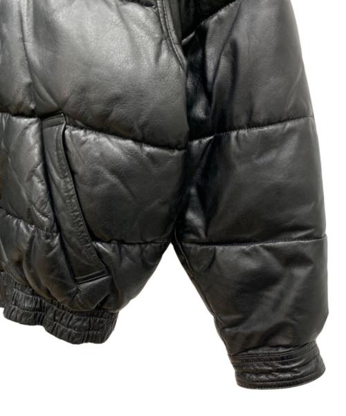 JACKERS（ジャッカーズ）JACKERS (ジャッカーズ) レザーダウンジャケット ブラック サイズ:Mの古着・服飾アイテム