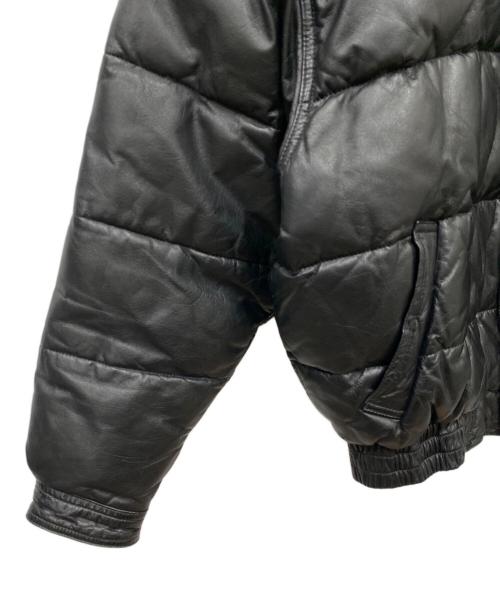 JACKERS（ジャッカーズ）JACKERS (ジャッカーズ) レザーダウンジャケット ブラック サイズ:Mの古着・服飾アイテム
