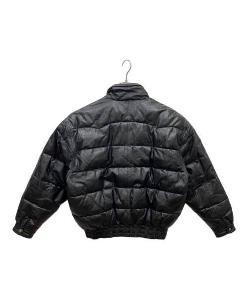 JACKERS（ジャッカーズ）JACKERS (ジャッカーズ) レザーダウンジャケット ブラック サイズ:Mの古着・服飾アイテム