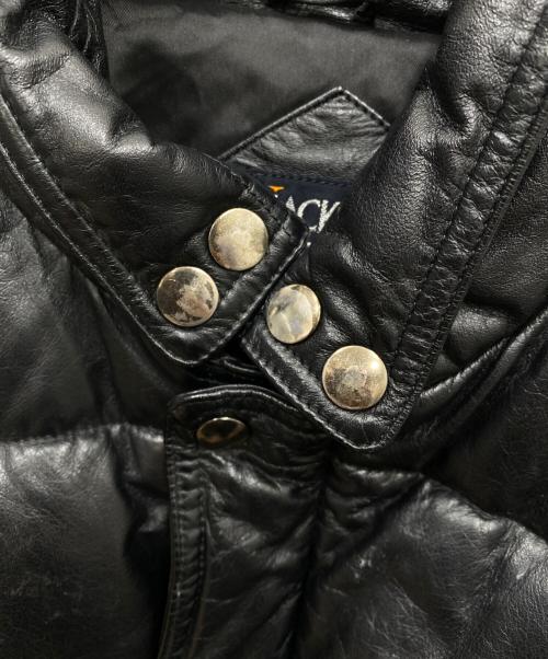 JACKERS（ジャッカーズ）JACKERS (ジャッカーズ) レザーダウンジャケット ブラック サイズ:Mの古着・服飾アイテム