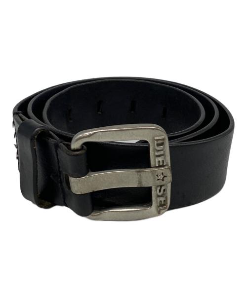 DIESEL（ディーゼル）DIESEL (ディーゼル) レザーベルト ブラック サイズ:35/34の古着・服飾アイテム