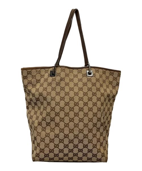 GUCCI（グッチ）GUCCI (グッチ) GG キャンバストートバック ベージュの古着・服飾アイテム