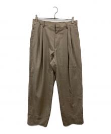 AURALEE（オーラリー）の古着「WASHABLE WOOL TROPICAL SLACKS」｜ベージュ