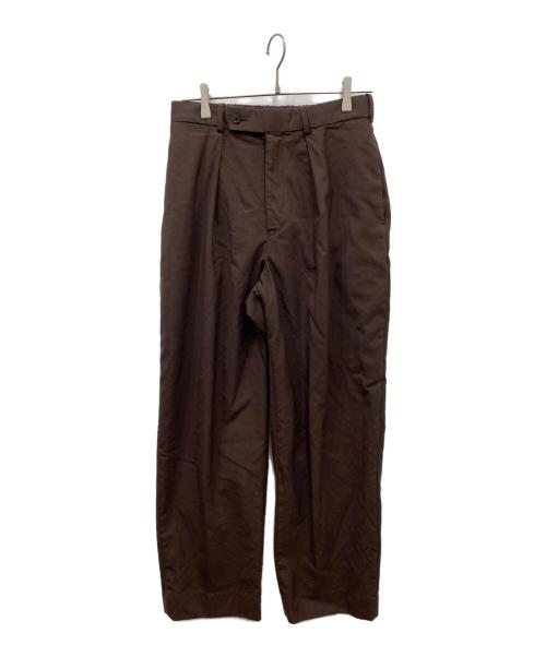 MARKAWARE（マーカウェア）MARKAWARE (マーカウェア) クラシックフィット トラウザーズ オーガニックウール・トロピカルパンツ ブラウン サイズ:2の古着・服飾アイテム