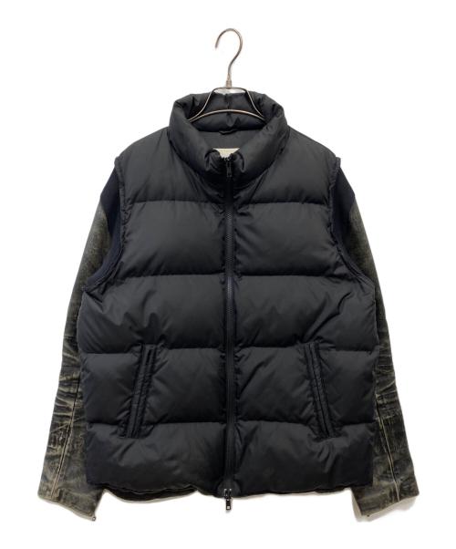 UNDERCOVER（アンダーカバー）UNDERCOVER (アンダーカバー) 11AW 袖レザーダウンジャケット ブラック サイズ:Mの古着・服飾アイテム