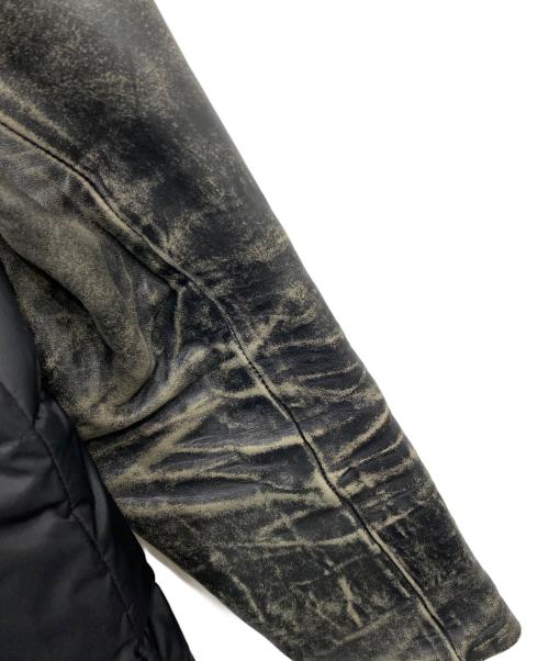 UNDERCOVER（アンダーカバー）UNDERCOVER (アンダーカバー) 11AW 袖レザーダウンジャケット ブラック サイズ:Mの古着・服飾アイテム