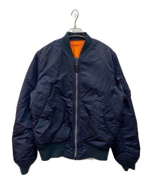 ALPHA（アルファ）ALPHA (アルファ) リバーシブルMA-1ジャケット ネイビー サイズ:Lの古着・服飾アイテム