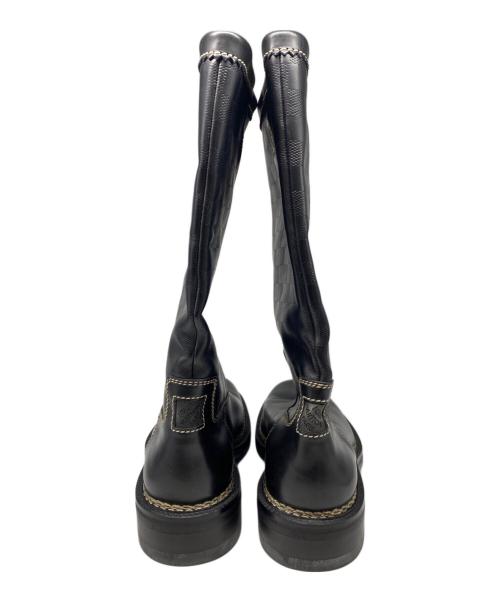 LOUIS VUITTON（ルイ ヴィトン）LOUIS VUITTON (ルイ ヴィトン) ダミエ ロングブーツ ブラック サイズ:SIZE 6　1/2の古着・服飾アイテム