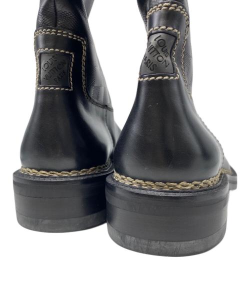 LOUIS VUITTON（ルイ ヴィトン）LOUIS VUITTON (ルイ ヴィトン) ダミエ ロングブーツ ブラック サイズ:SIZE 6　1/2の古着・服飾アイテム