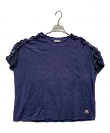 MONCLER（モンクレール）の古着「T-SHIRT GIROCOLLO フリルスリーブTシャツ」｜ネイビー