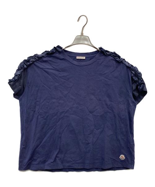 MONCLER（モンクレール）MONCLER (モンクレール) T-SHIRT GIROCOLLO フリルスリーブTシャツ ネイビー サイズ:Sの古着・服飾アイテム
