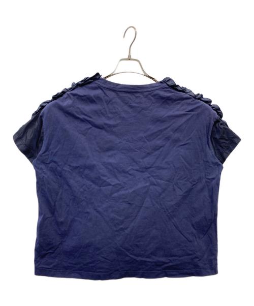 MONCLER（モンクレール）MONCLER (モンクレール) T-SHIRT GIROCOLLO フリルスリーブTシャツ ネイビー サイズ:Sの古着・服飾アイテム