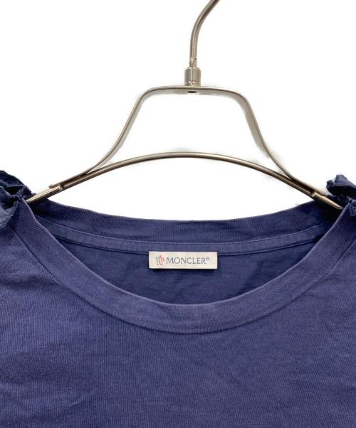 MONCLER（モンクレール）MONCLER (モンクレール) T-SHIRT GIROCOLLO フリルスリーブTシャツ ネイビー サイズ:Sの古着・服飾アイテム