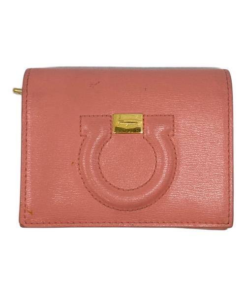 Salvatore Ferragamo（サルヴァトーレ フェラガモ）Salvatore Ferragamo (サルヴァトーレ フェラガモ) 2つ折り財布 ピンクの古着・服飾アイテム