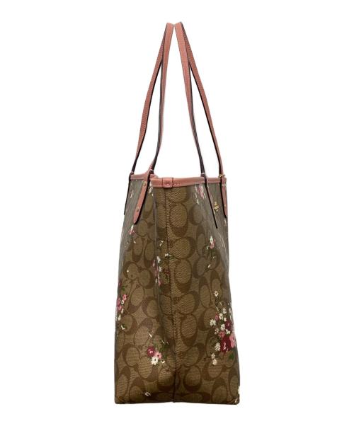 COACH（コーチ）COACH (コーチ) リバーシブルバッグ ベージュ×ピンクの古着・服飾アイテム