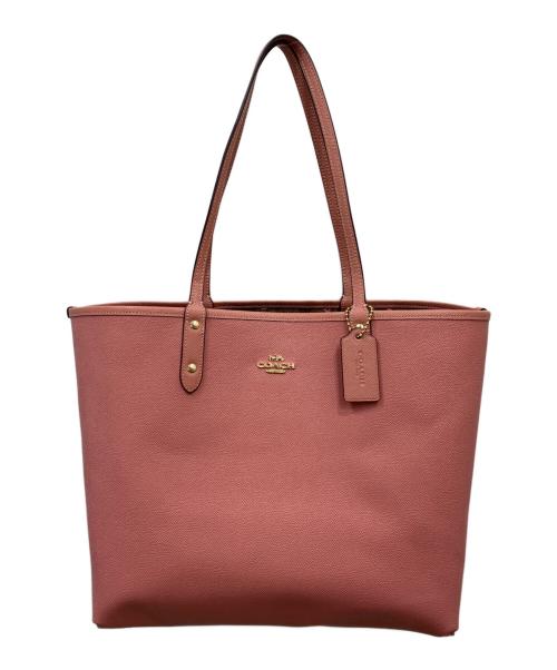 COACH（コーチ）COACH (コーチ) リバーシブルバッグ ベージュ×ピンクの古着・服飾アイテム