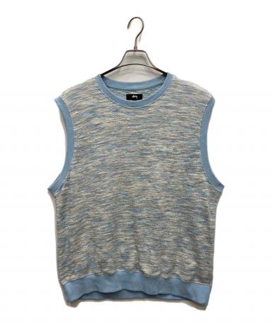 中古・古着通販】stussy (ステューシー) ニットベスト ブルー サイズ:L