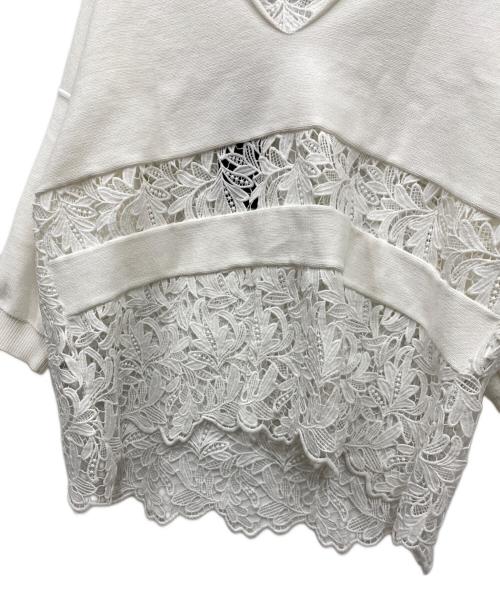 Room no.8（ルームエイト）Room no.8 (ルームエイト) CHEMICAL LACE DRAPE TOPS ホワイト サイズ:FREEの古着・服飾アイテム