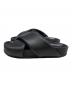 JIL SANDER (ジルサンダー) クロスストラップスライドサンダル ブラック サイズ:401/2：20000円