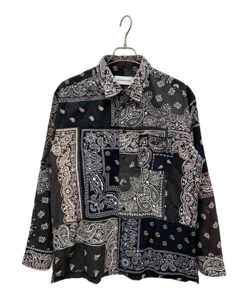 MIYAGIHIDETAKA（ミヤギヒデタカ）MIYAGIHIDETAKA (ミヤギヒデタカ) BANDANA Shirt ホワイト×ブラック サイズ:1の古着・服飾アイテム