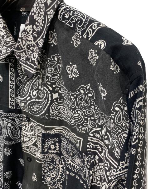 MIYAGIHIDETAKA（ミヤギヒデタカ）MIYAGIHIDETAKA (ミヤギヒデタカ) BANDANA Shirt ホワイト×ブラック サイズ:1の古着・服飾アイテム