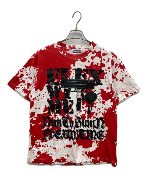 flexwitme（フレックスウィズミー）flexwitme (フレックスウィズミー) カモフラージュTシャツ ホワイト×レッド サイズ:Sの古着・服飾アイテム